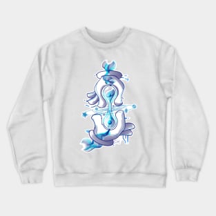 Blue cartoon hands modern and unique 4 Crewneck Sweatshirt